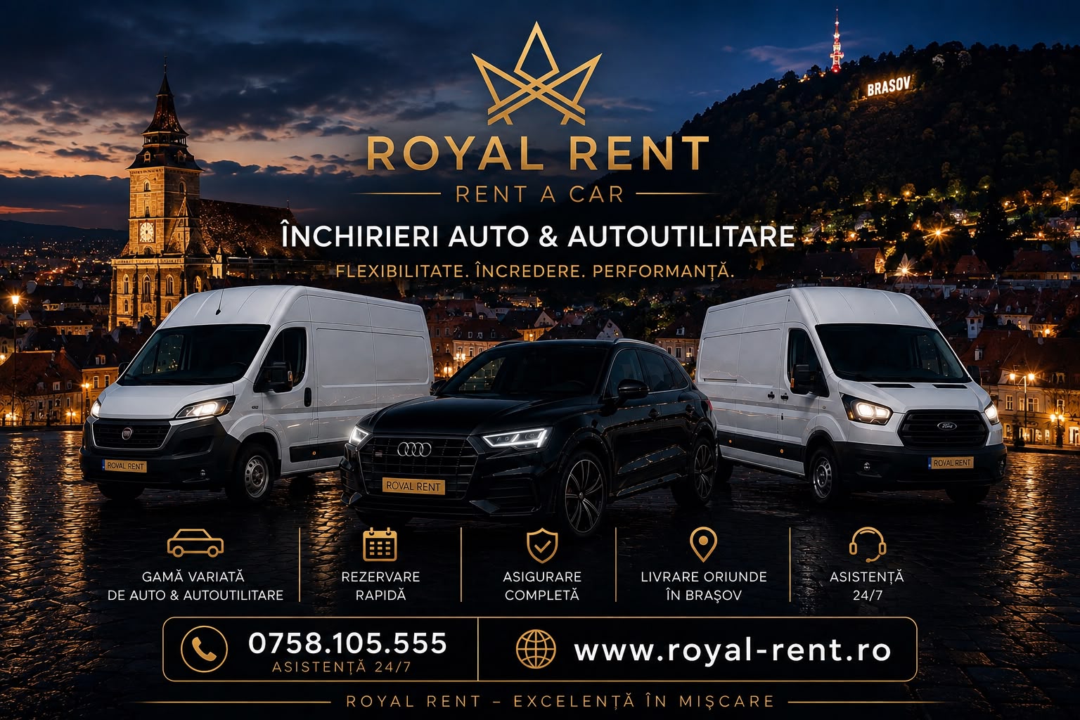 Flota Royal Rent — autoturisme și autoutilitare de închiriat în Brașov și Ghimbav